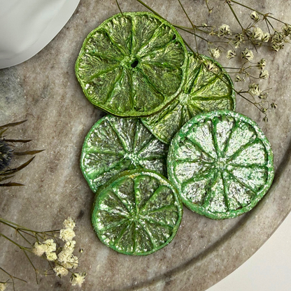 Sparkle Green Luster Dust Dried Decorative Lime Garnish