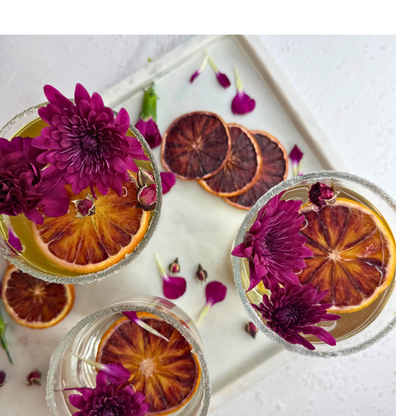 Dehydrated Blood Orange Slices | Dried Blood Oranges for Bar & Decor