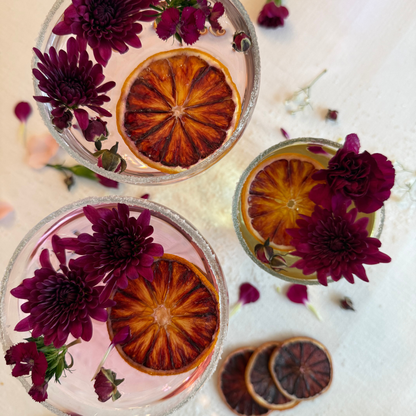 Dehydrated Blood Orange Slices | Dried Blood Oranges for Bar & Decor