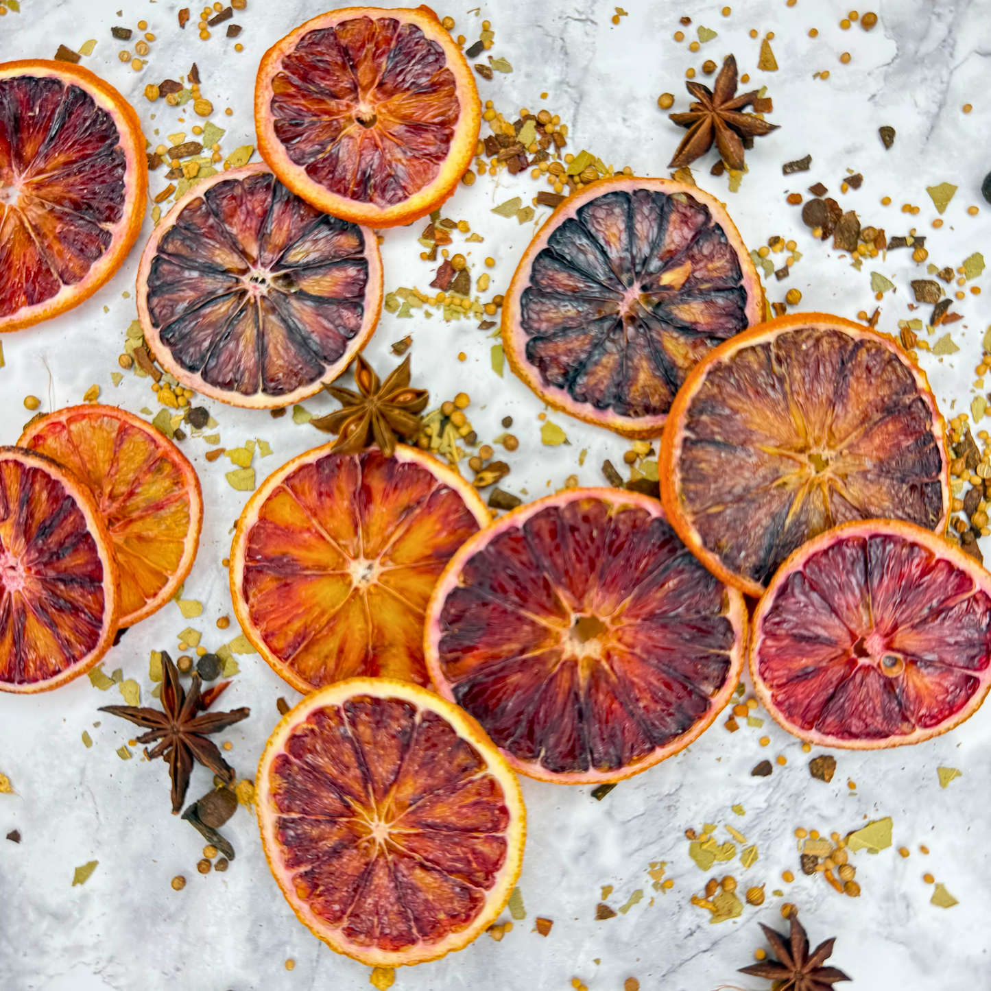 Dehydrated Blood Orange Slices | Dried Blood Oranges for Bar & Decor
