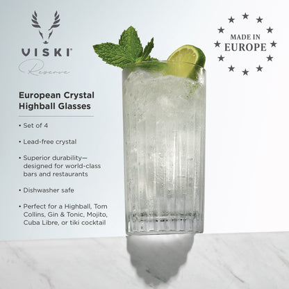 Reserve Milo Crystal Highball Glasses Set of 4